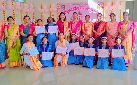 चाकणच्या झित्राईमळा शाळेत सलग तिसऱ्या वर्षी रंगले बालकवी संमेलन