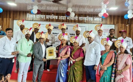 भांबोली शाळेला हँडसमन कंपनीकडून जिल्हा परिषद प्राथमिक शाळेला नवीन इमारत