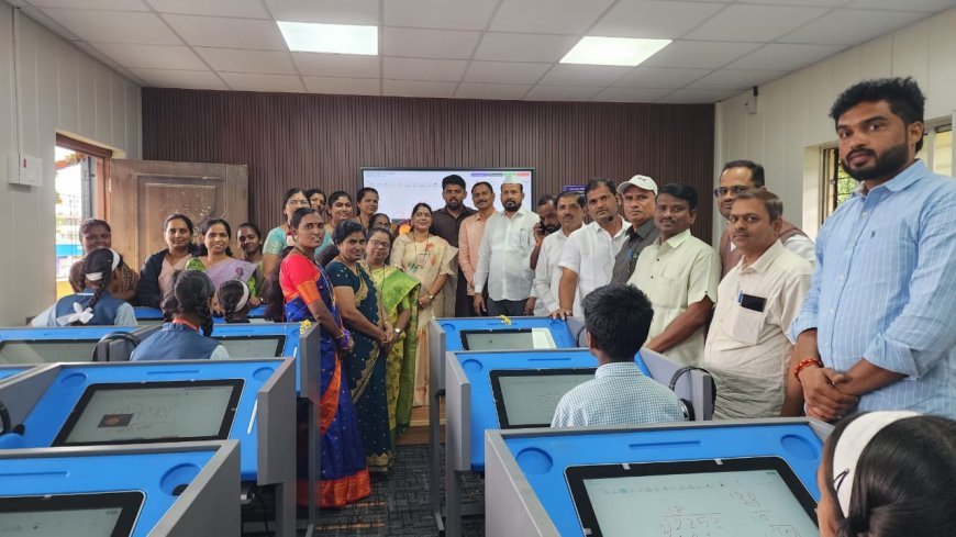 आंबेठाण शाळेत आयडील लॅबचे उपमुख्यमंत्रांच्या हस्ते ऑनलाइन उद्घाटन