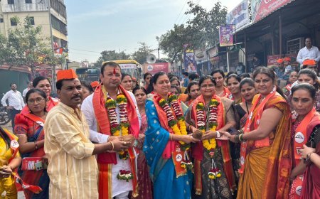 शिवसेना पक्षाच्या अधिकृत उमेदवार मनिषाताई गोरे यांची प्रभाग क्र.१२ मध्ये प्रचार आघाडी