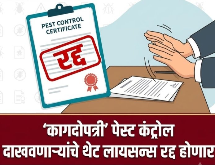 कागदोपत्री ‘पेस्ट कंट्रोल’ दाखवणाऱ्यांचे थेट लायसन्स रद्द होणार